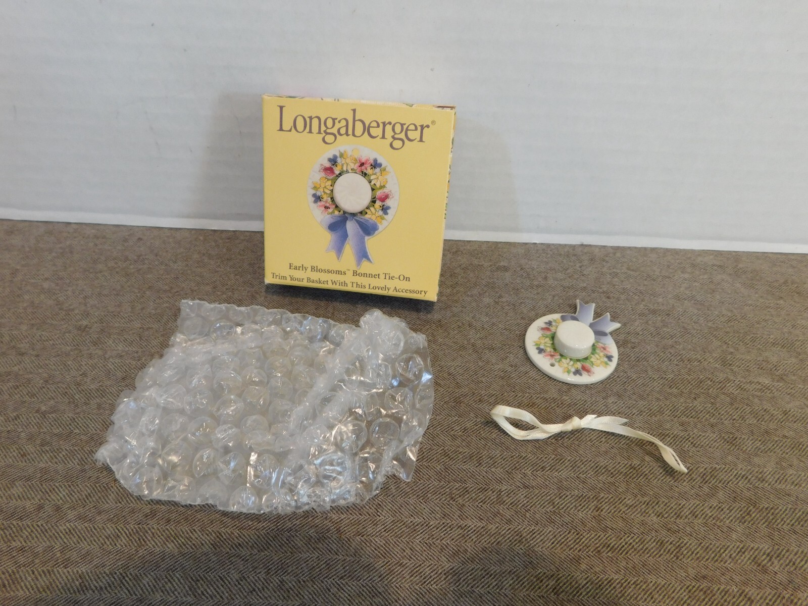 Longaberger 1999 Early Blossoms Bonnet Tie-On