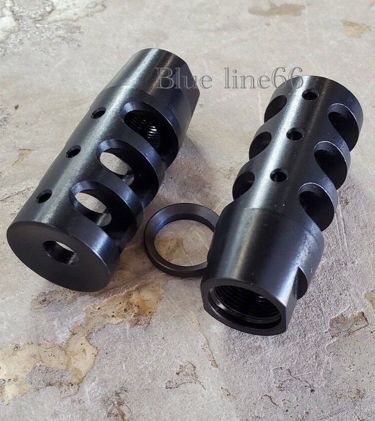 .308 7.62x51 Crowned Muzzle Brake Compensator 5/8-24 TPI Black Nitride USA MADE