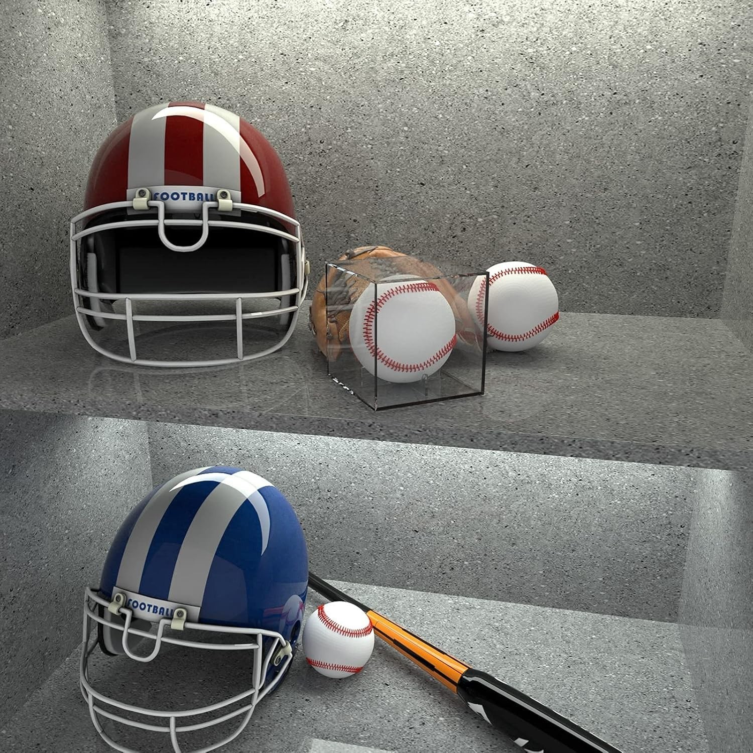 Quality 8 Pack Baseball Display Case - Stackable UV Protection for Collectibles