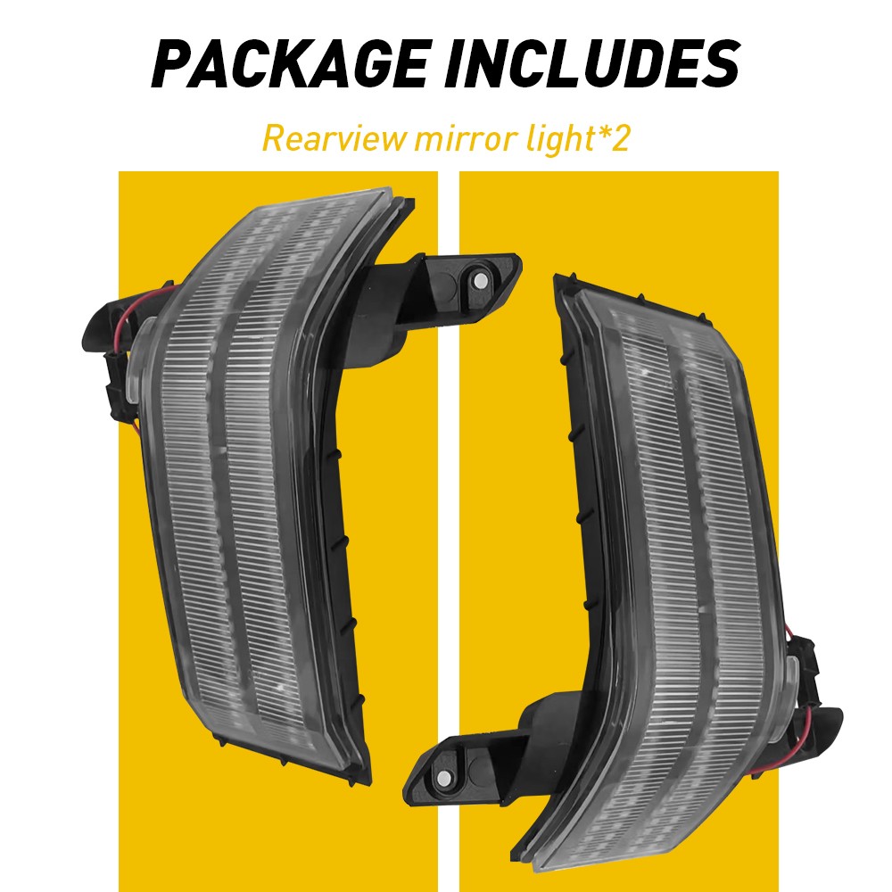 LED Clear Switchback Tow Mirror Signal Lamp For 14-18 Chevy Silverado GMC Sierra
