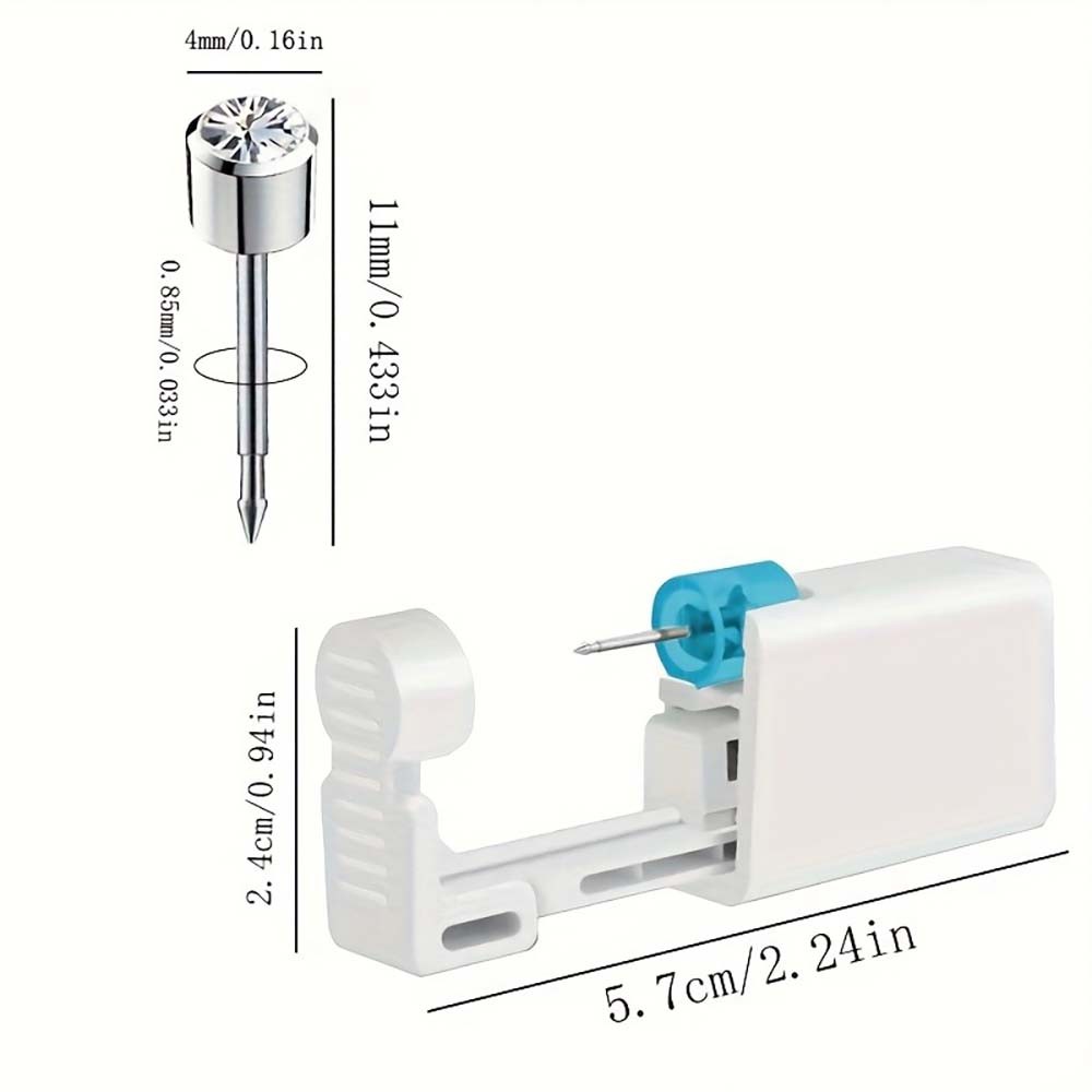 Easy-to-Use 8Pc Disposable Ear Piercing Gun Perfect f At-Home Piercing Beginners