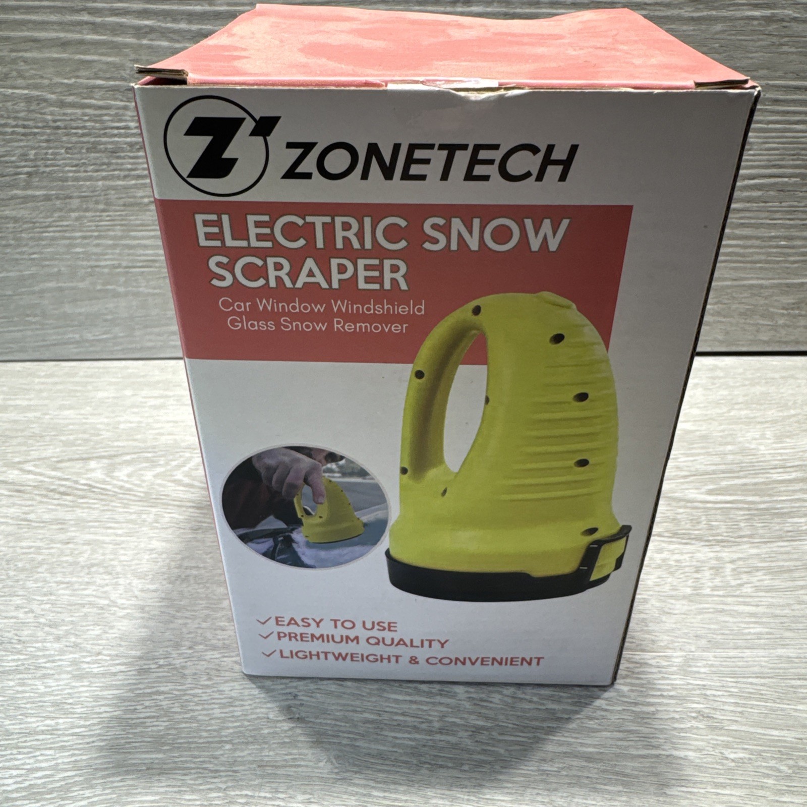 Zone Tech Electric Snow Ice Scraper USB Rechargeable For Car Windshield Glass