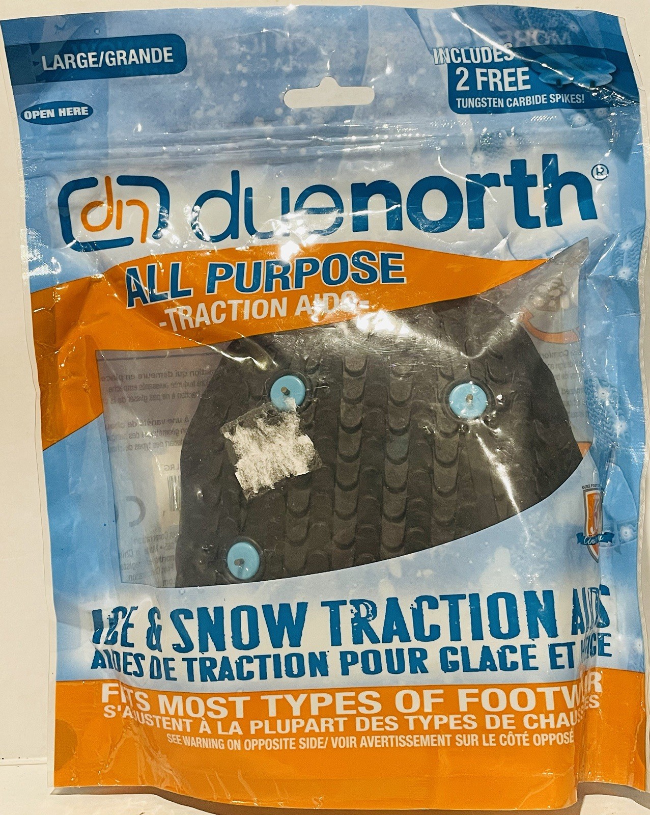 TRACTION AIDS DUE NORTH ALL PURPOSE LG MEN 10.5/13 WOMEN 11.5/13 SNOW/ICE [AK]