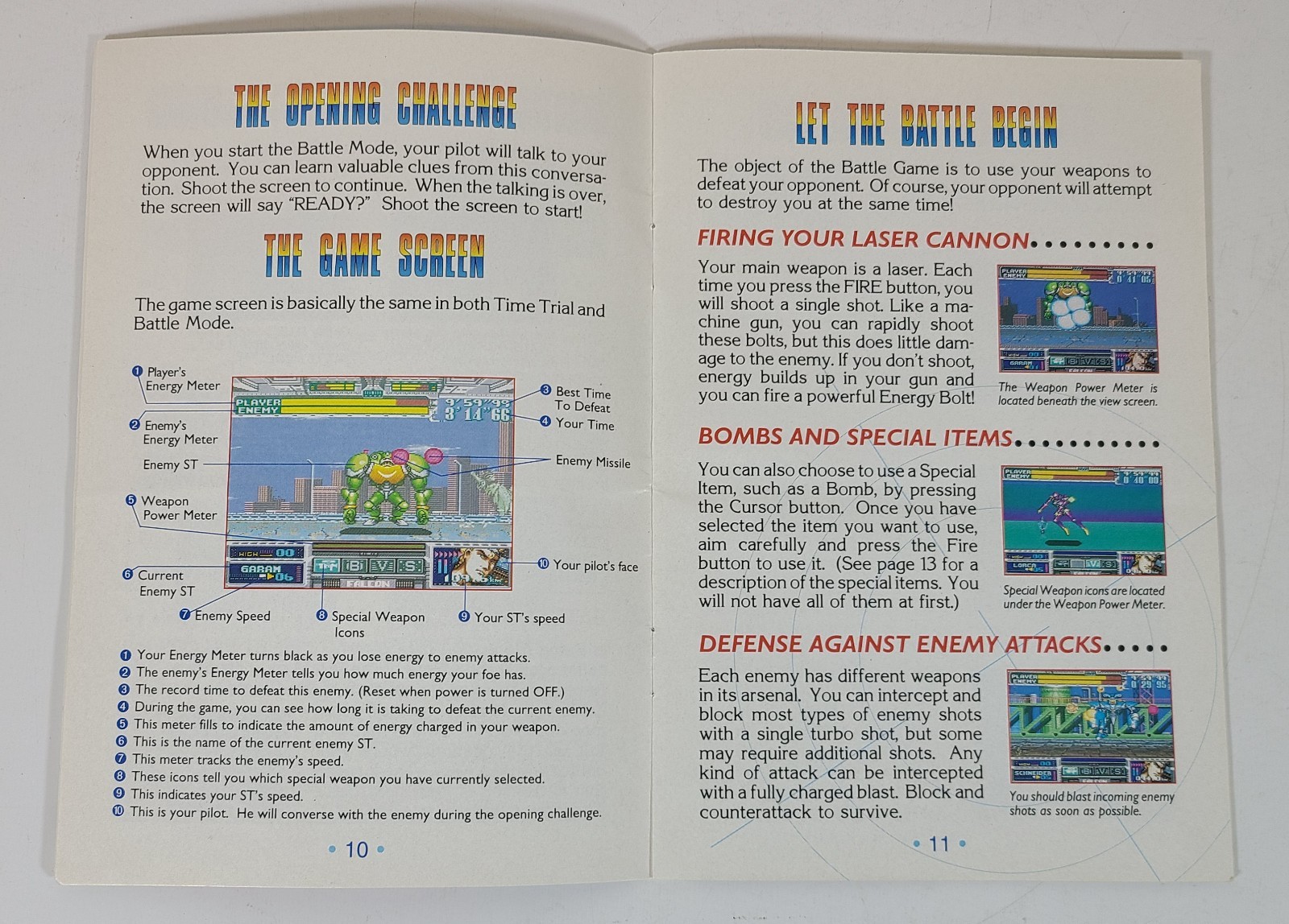 Battle Clash ~ Super Nintendo ~ SNES ~ MANUAL ONLY
