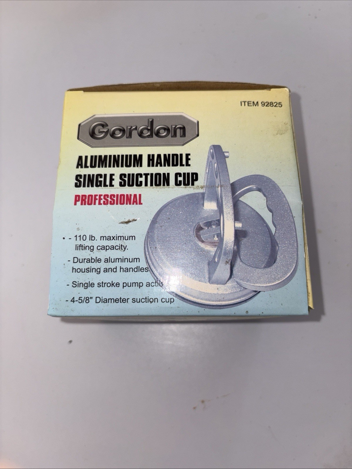 Gordon Aluminum Single Suction Cup Lifter 110 lb PRO Grade Grip Dent Puller NOB