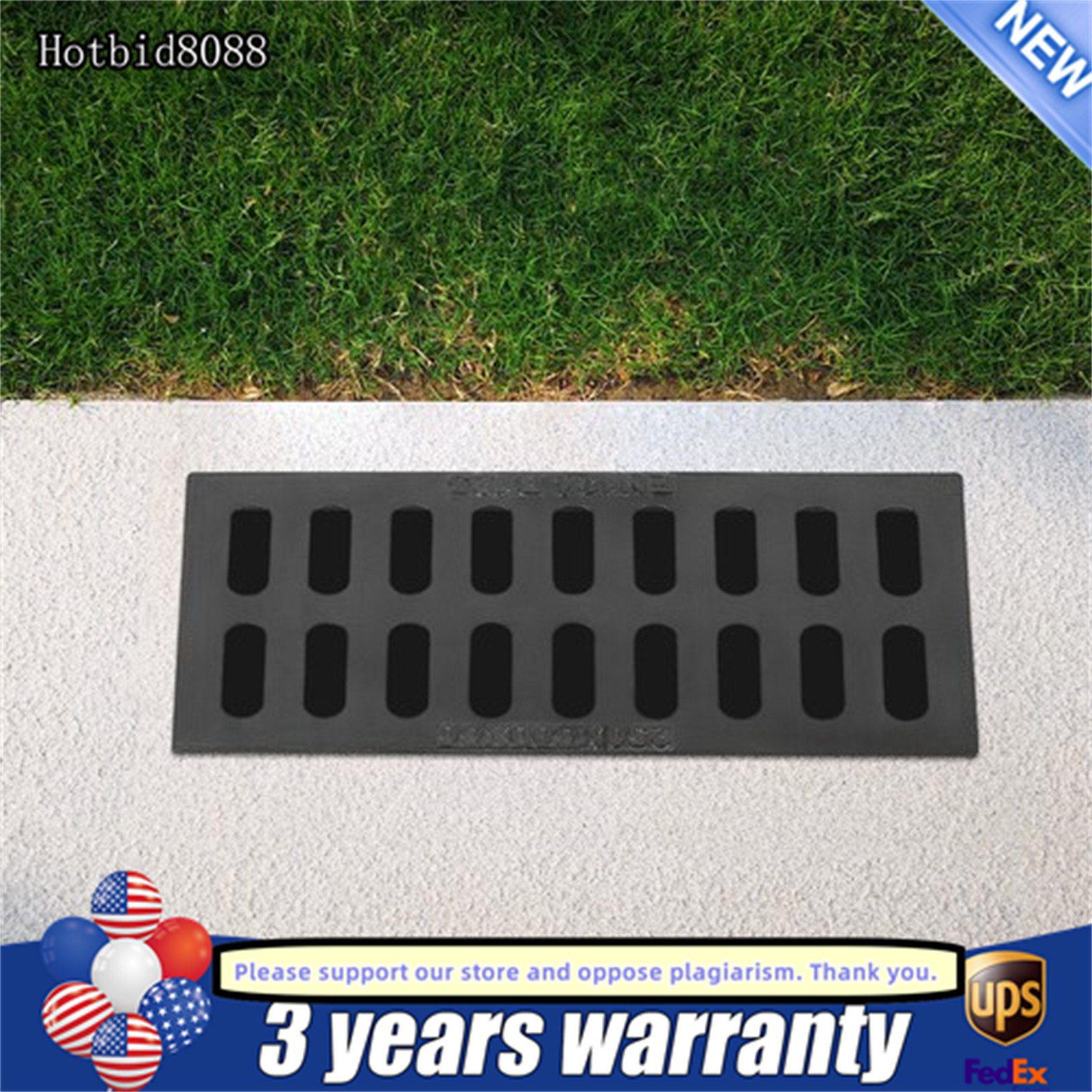 Ductile Cast Iron Drain Grate Outdoor Channel Drainage Cover Outdoor Sewer Cover