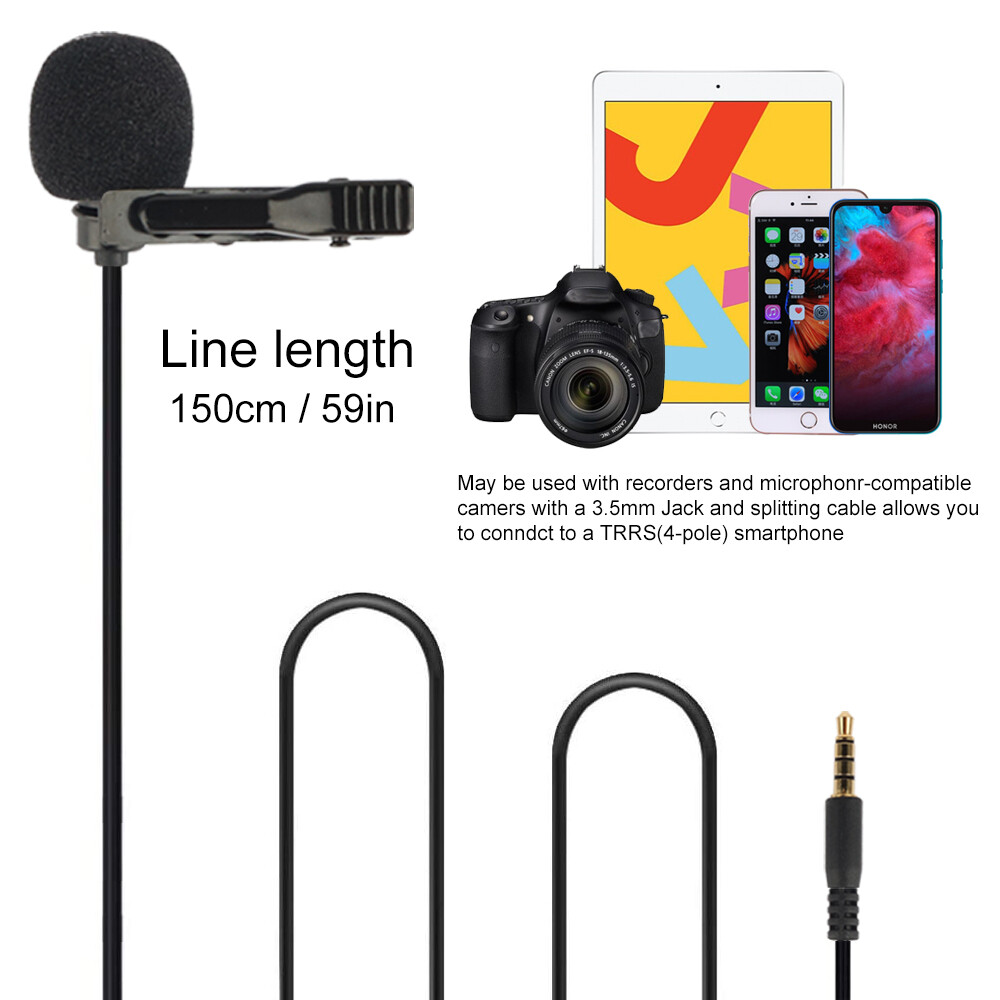 Fomito Micmov Professional Lavalier Lapel Omnidirectional Condenser Microphone