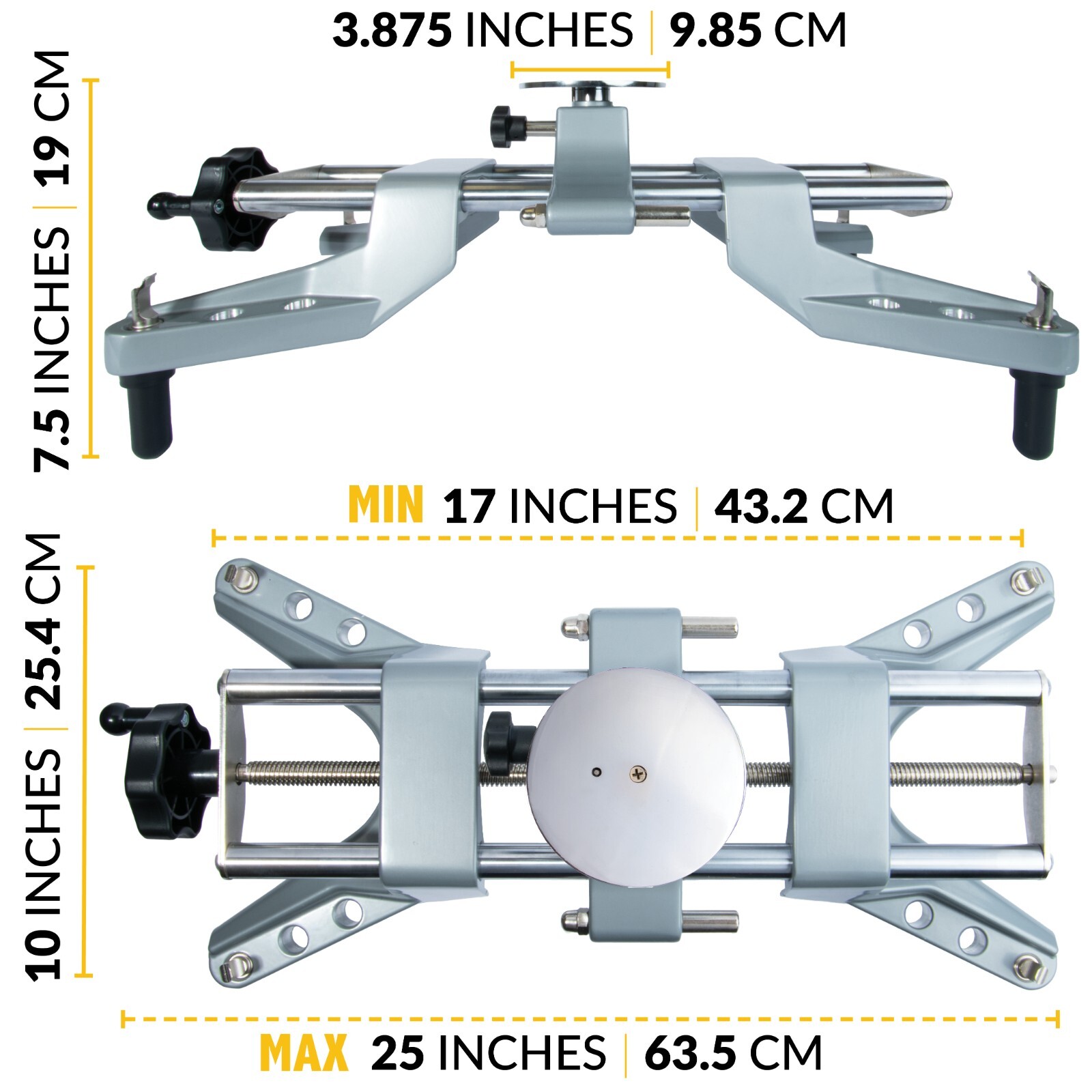 3D DSP Wheel Alignment Wheel Clamp with Adapter for Magnetic Gauges (4 Pack Set)
