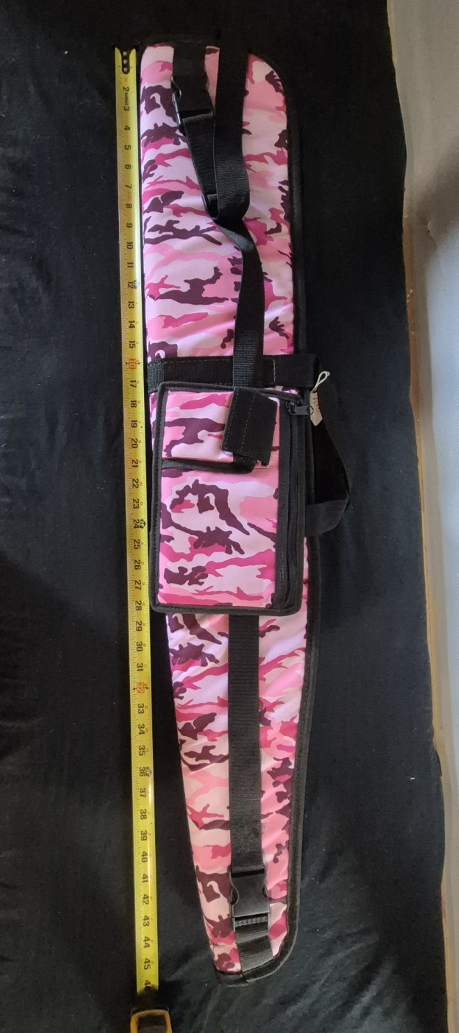 Quest Soft Rifle Case XTRA Small 42" Pink Camo NEW With Zippered Pouch