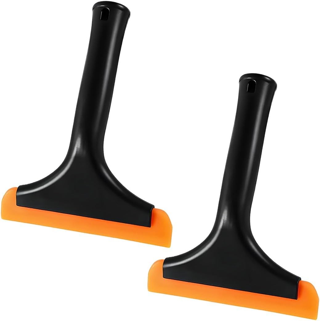 2PCS Small Silicone Window Squeegee, Auto Windshield Water Blade Scraper,