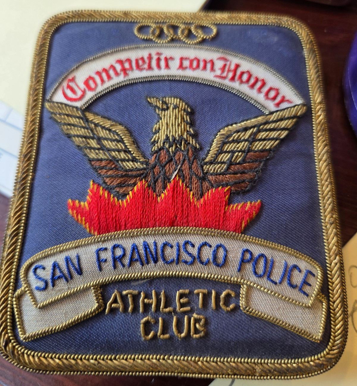 San Francisco Police Department Athletic Club Olympics Patch Competir Con Honor