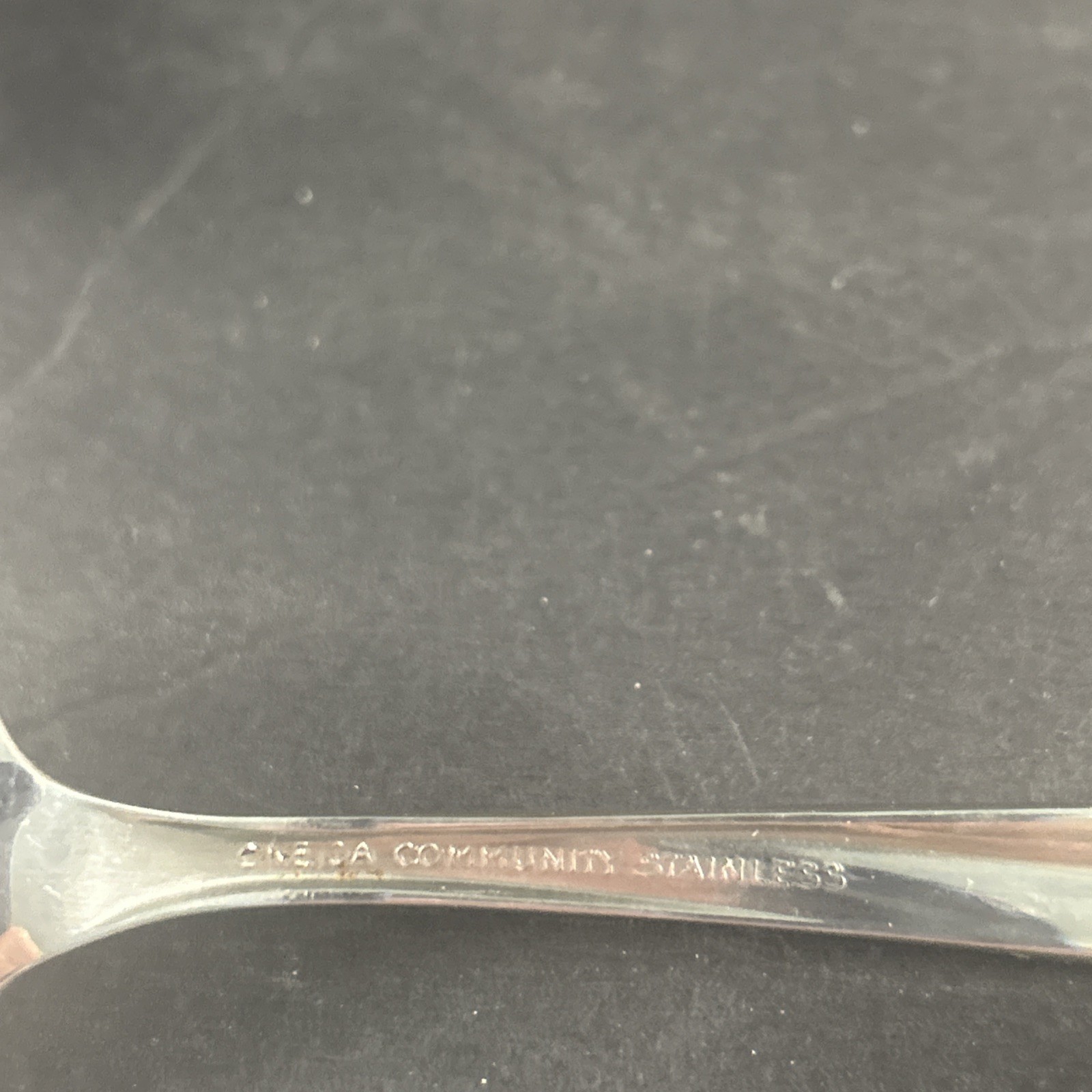 2 Oneida Twin Star Community Stainless Flatware Grapefruit Spoons MCM Atomic