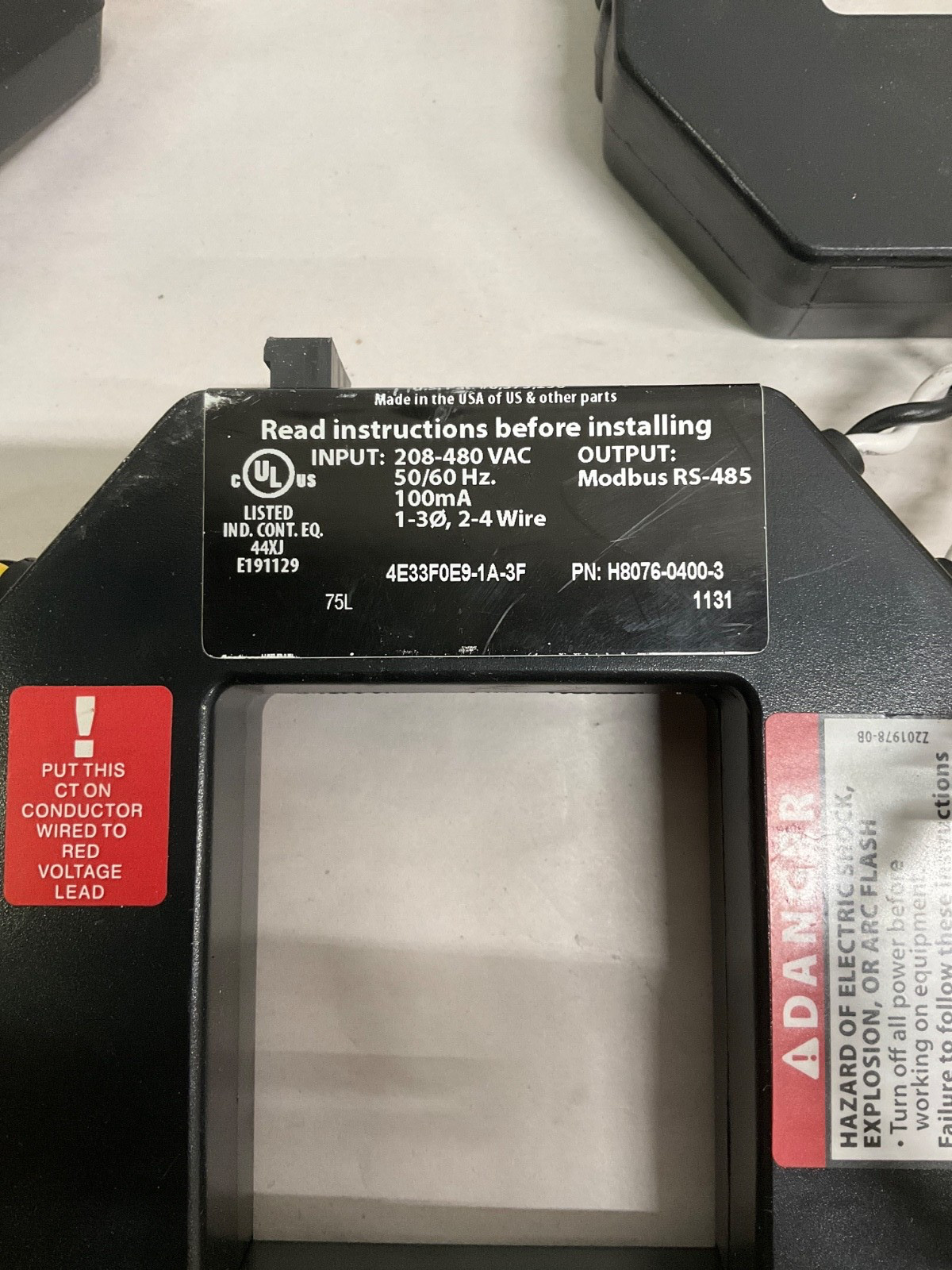 Power Logic Enercept Meter 3020 E04-3 400 AMP