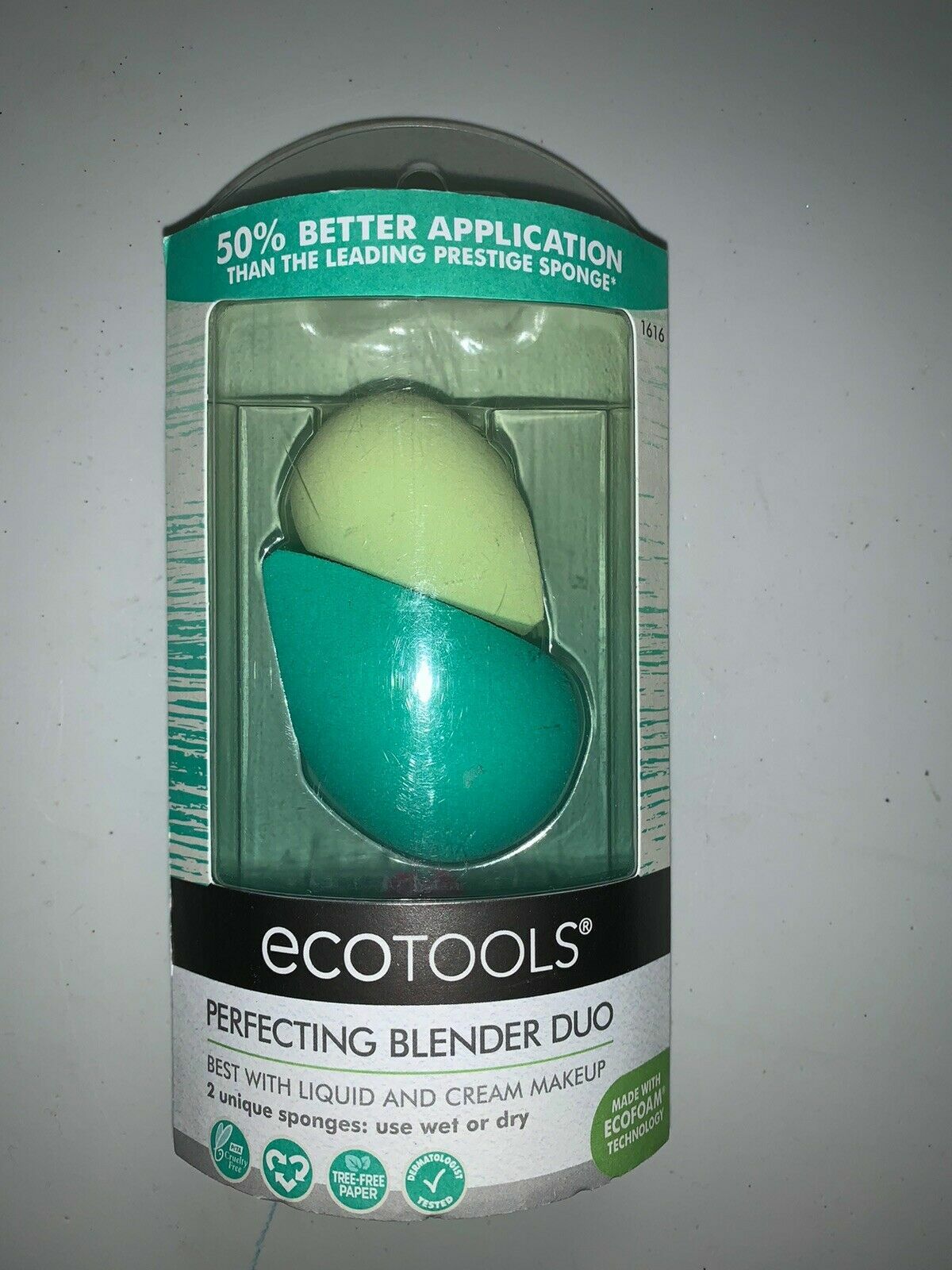 ECO TOOLS - Perfecting Blender Duo - 2 Sponges, Sealed, Fast Free Shipping