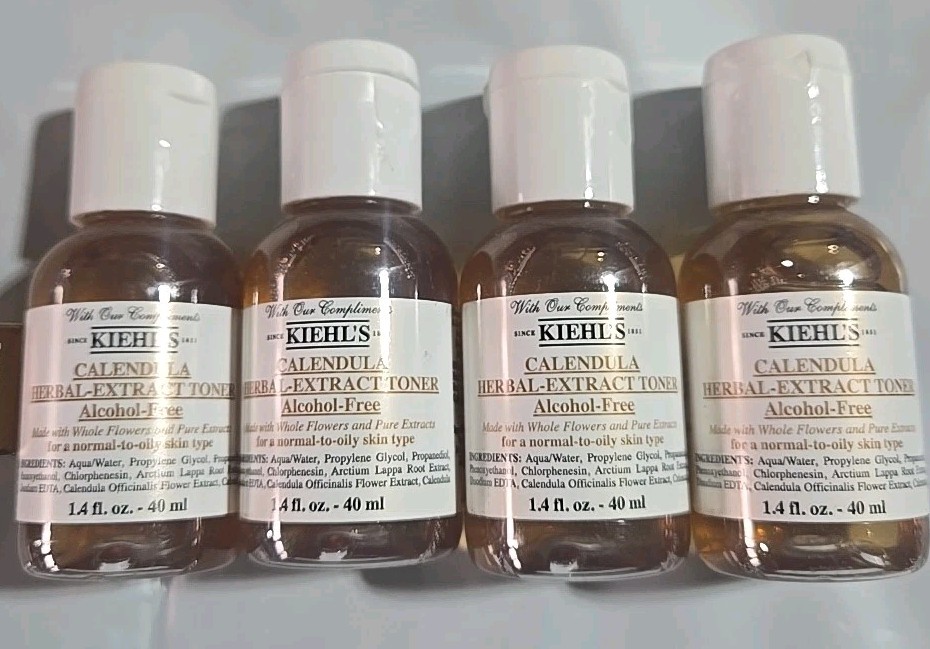 Lot Of 4- Kiehl's Calendula Herbal Extract Toner 1.4 oz / 40 ml New Sealed