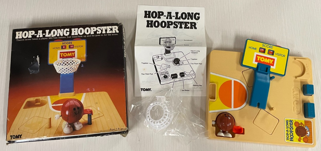 1981 Hop A Long Hoopster Basketball Game In Box Tomy Complete Nice Condition