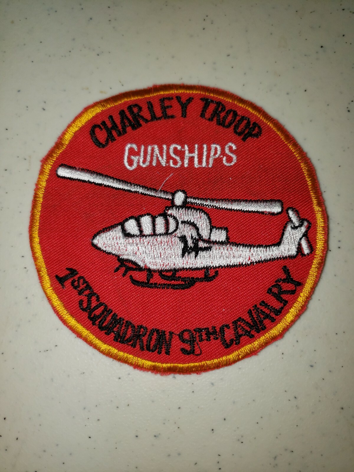 K0968 US Army Vietnam Charley Troop Gunship 1st Squadron 9th Cavalry patch L1A