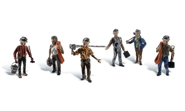 NEW Woodland Scenics Miners HO Train Figures A1933