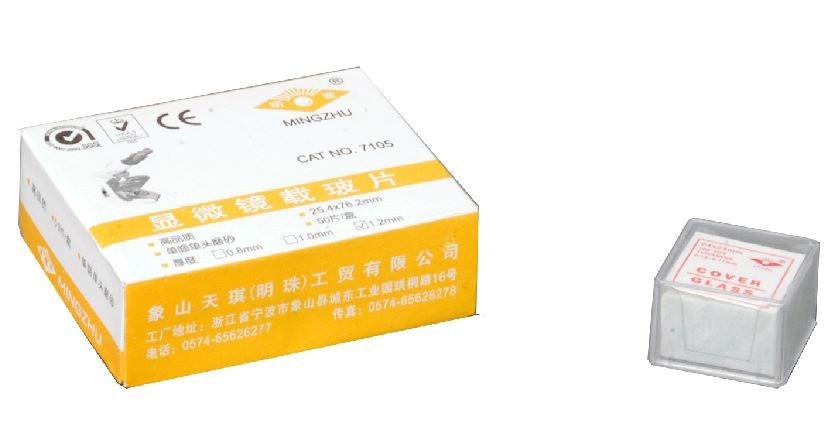 50PCS Blank Microscope Slides with 100PCS Square Cover Glass,