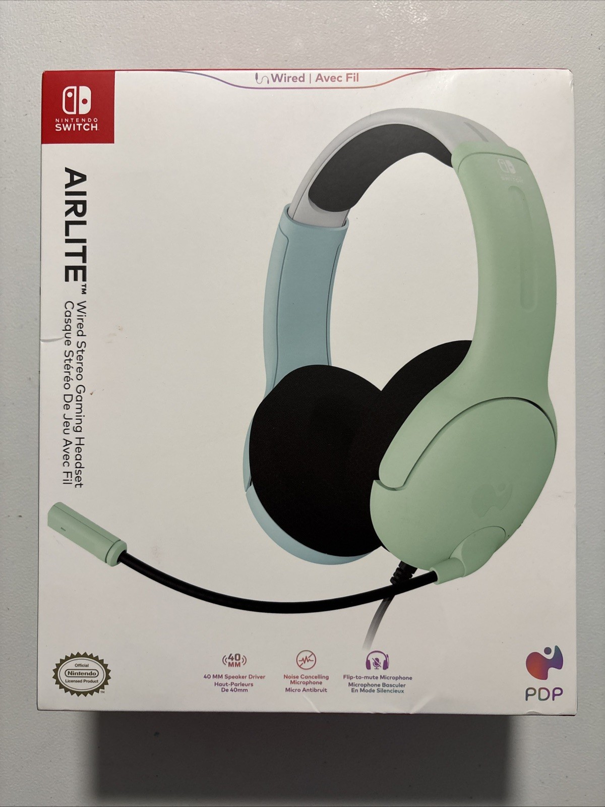 PDP Gaming LVL40 Wired Blue/Green Gaming Headset for Nintendo Switch