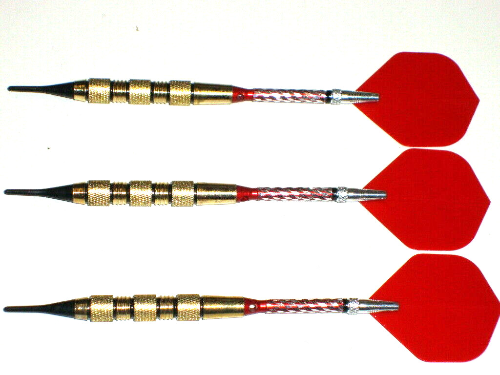 Soft Tip Darts New, 17 Gram Brass with Aluminum Spinning Shafts #3133