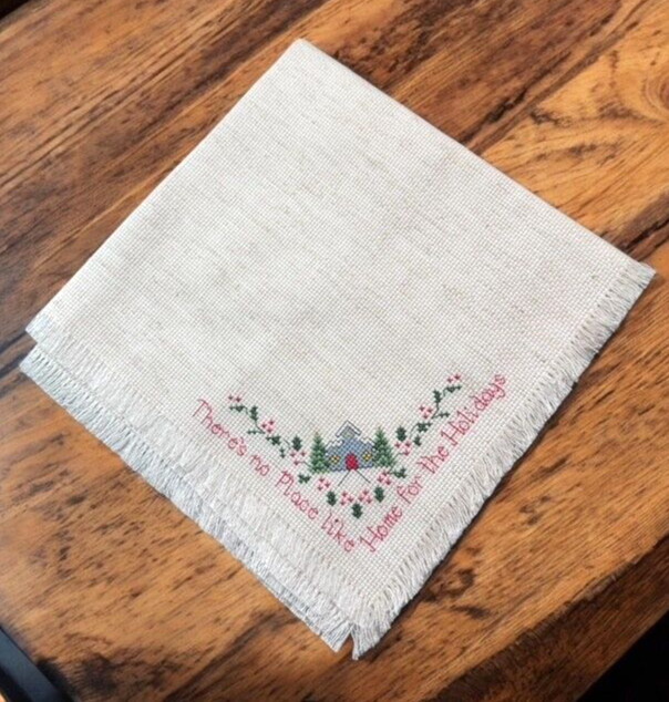 Bread Cloth 18" Square "There's No Place Like Home" Handmade NEW
