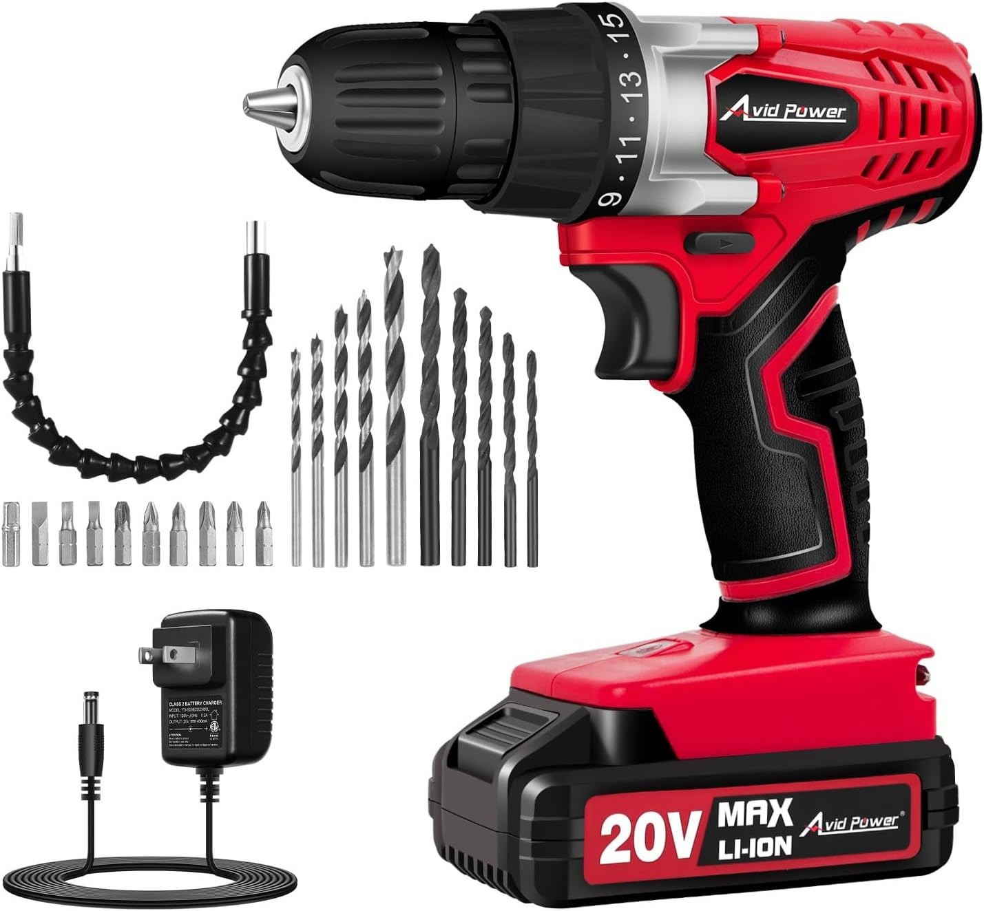 20V Cordless Drill Set for Home DIY & Beginner Projects - Lightweight Power D...