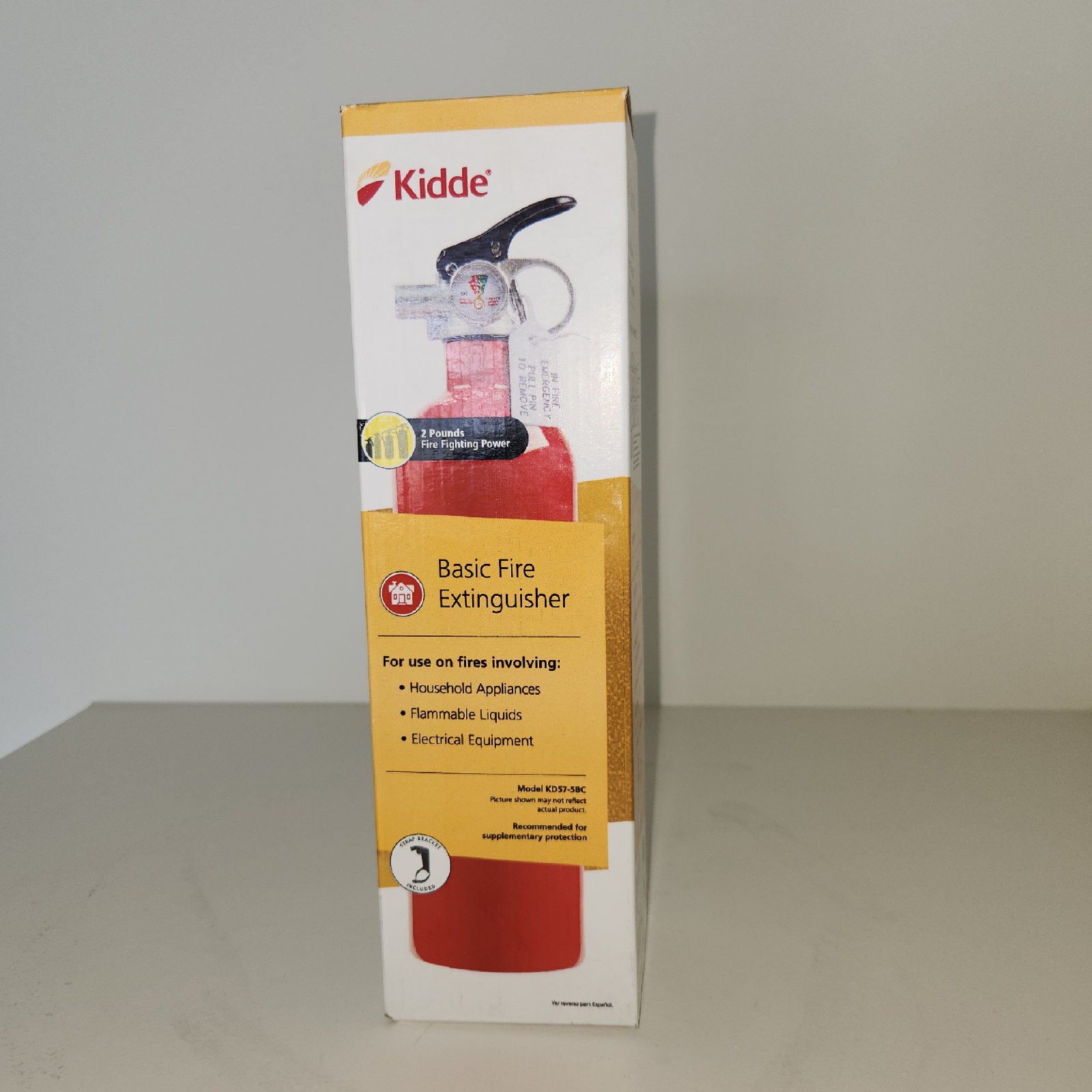 Kidde Basic Fire Extinguisher, 2 lb, UL 5-B:C (Model KD57-5BC)