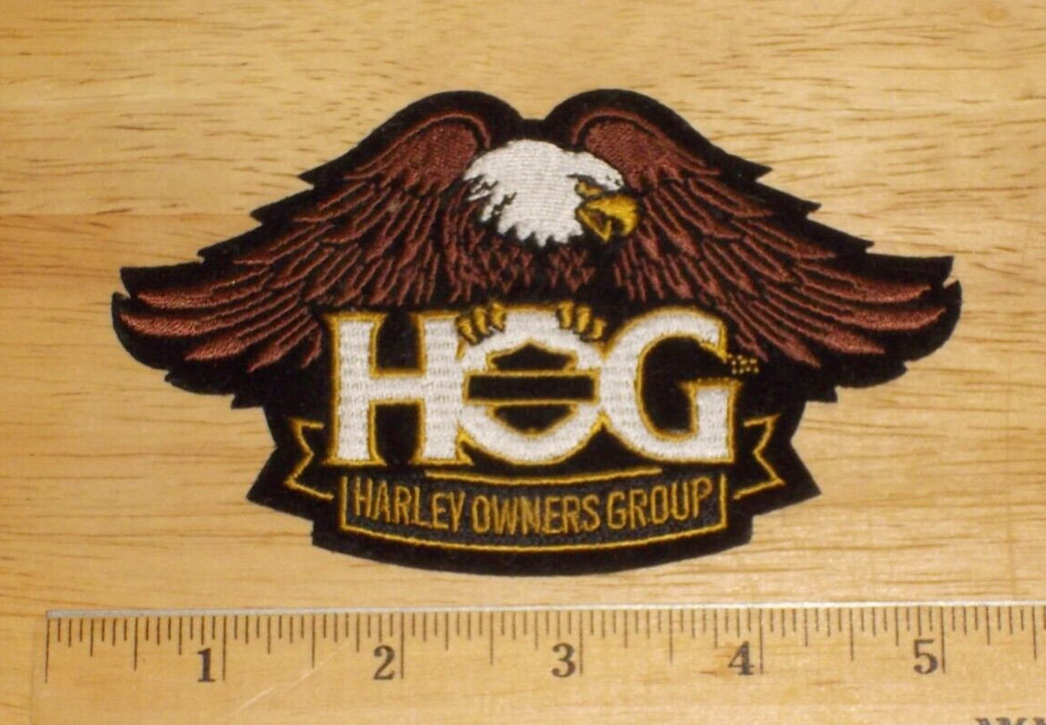 Harley Owners Group HOG American Eagle Patch Harley-Davidson 4.75" x 3", iron-on