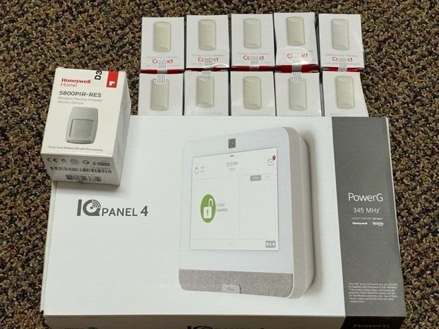 Qolsys IQ-4  PowerG, 7" Verizon  IQP4003 10 DOOR KIT+ 6 MONTHS ALARM MONITORING