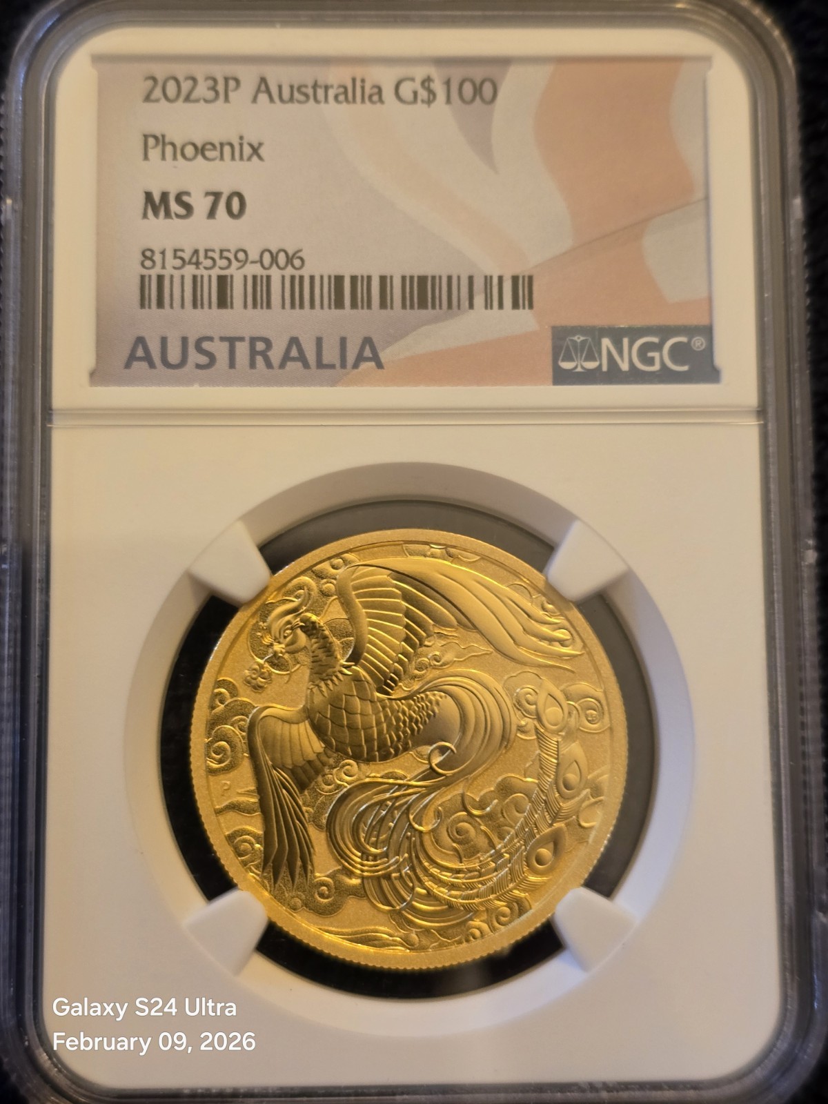 2023P AUSTRALIA G$100 PHOENIX NGC MS70 A GORGEOUS COIN RARE & FLAWLESS!