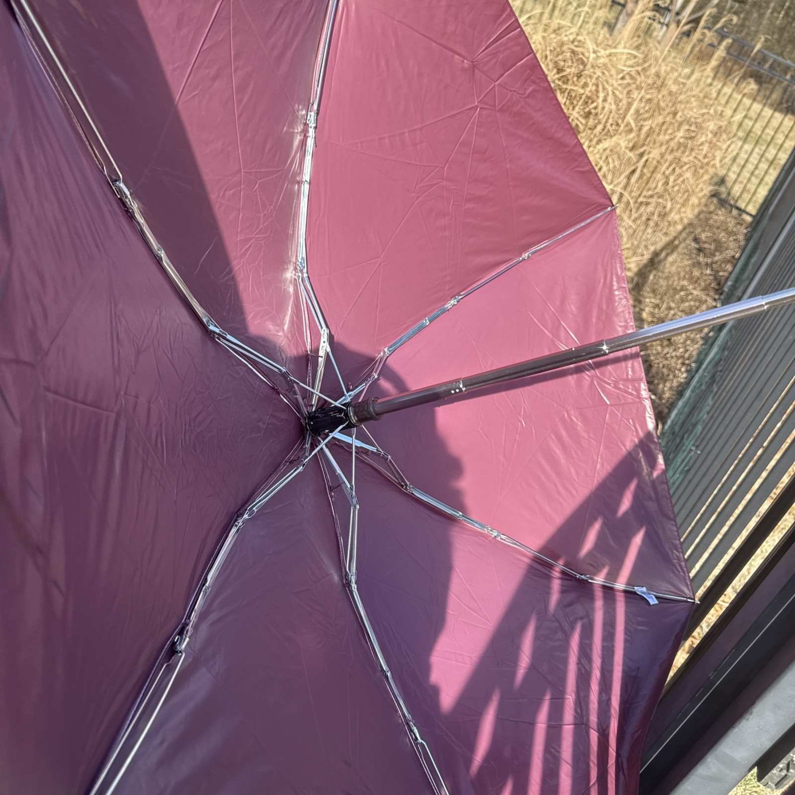 Coach UV Protection Mini Umbrella With Cherry Print CDF36 Silver/Chalk Multi