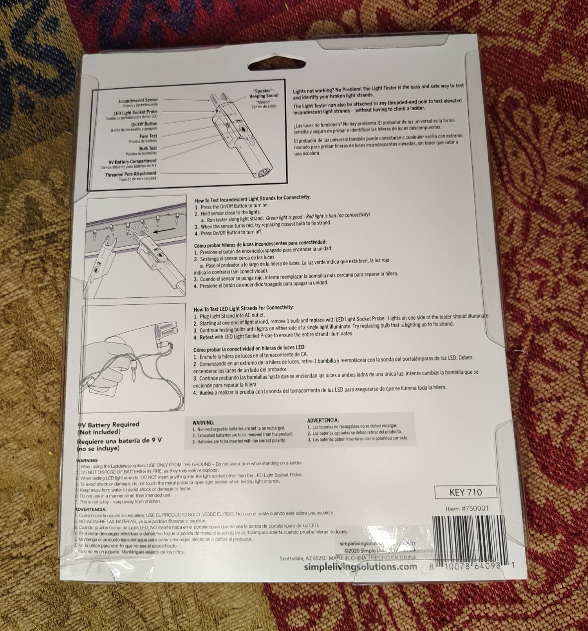 Simple Living Solutions 2-in-1 Adjustable Ladderless Light Tester