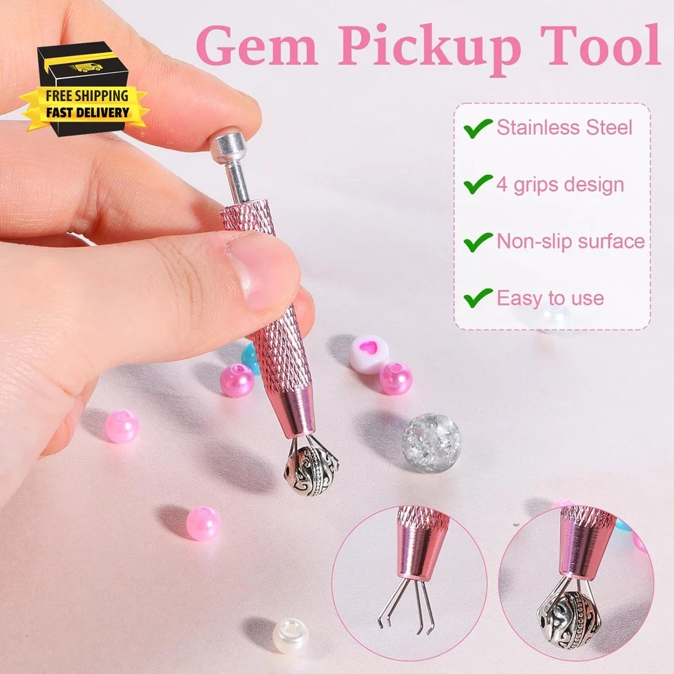 2 Pcs Piercing Ball Grabber Tool, Piercing Changing Tools 4-Claw Pick up Piercin