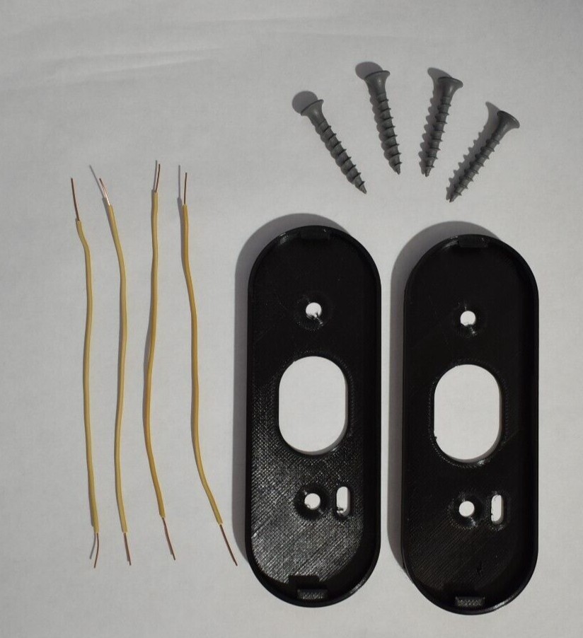 MOUNTING KIT Black Google Nest Hello Smart Home Doorbell Backplate Replacement
