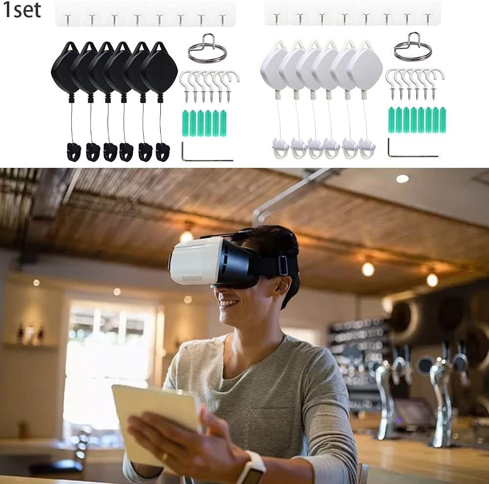 VR Cable Management 3Packs Retractable Ceiling Pulley System Compatible with Ocu