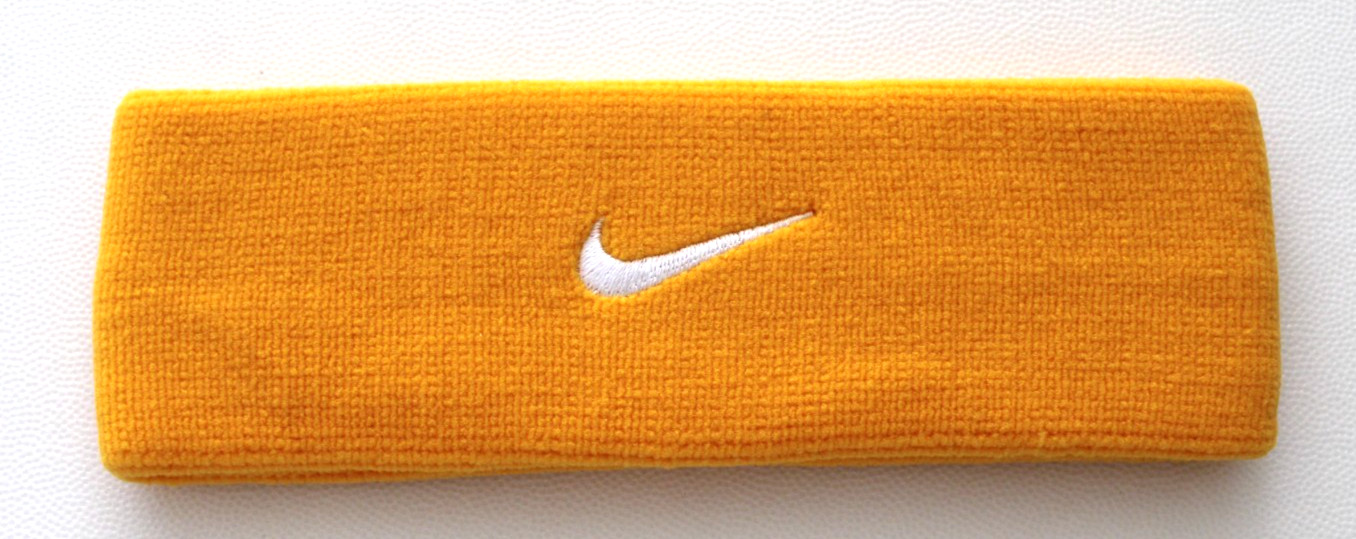 Nike Dri-Fit Basketball Headband Adult University Gold/White