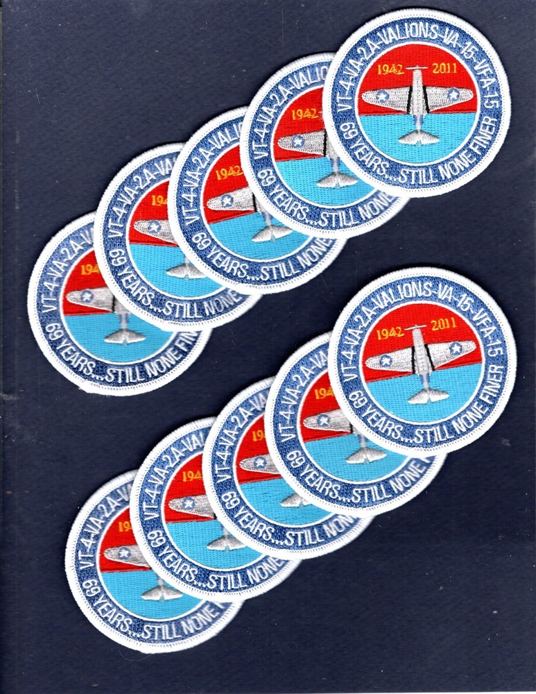Dealer Lot VA-15 VFA-15 VALIONS US NAVY TBD F-18 HORNET Squadron Patch Set of 10