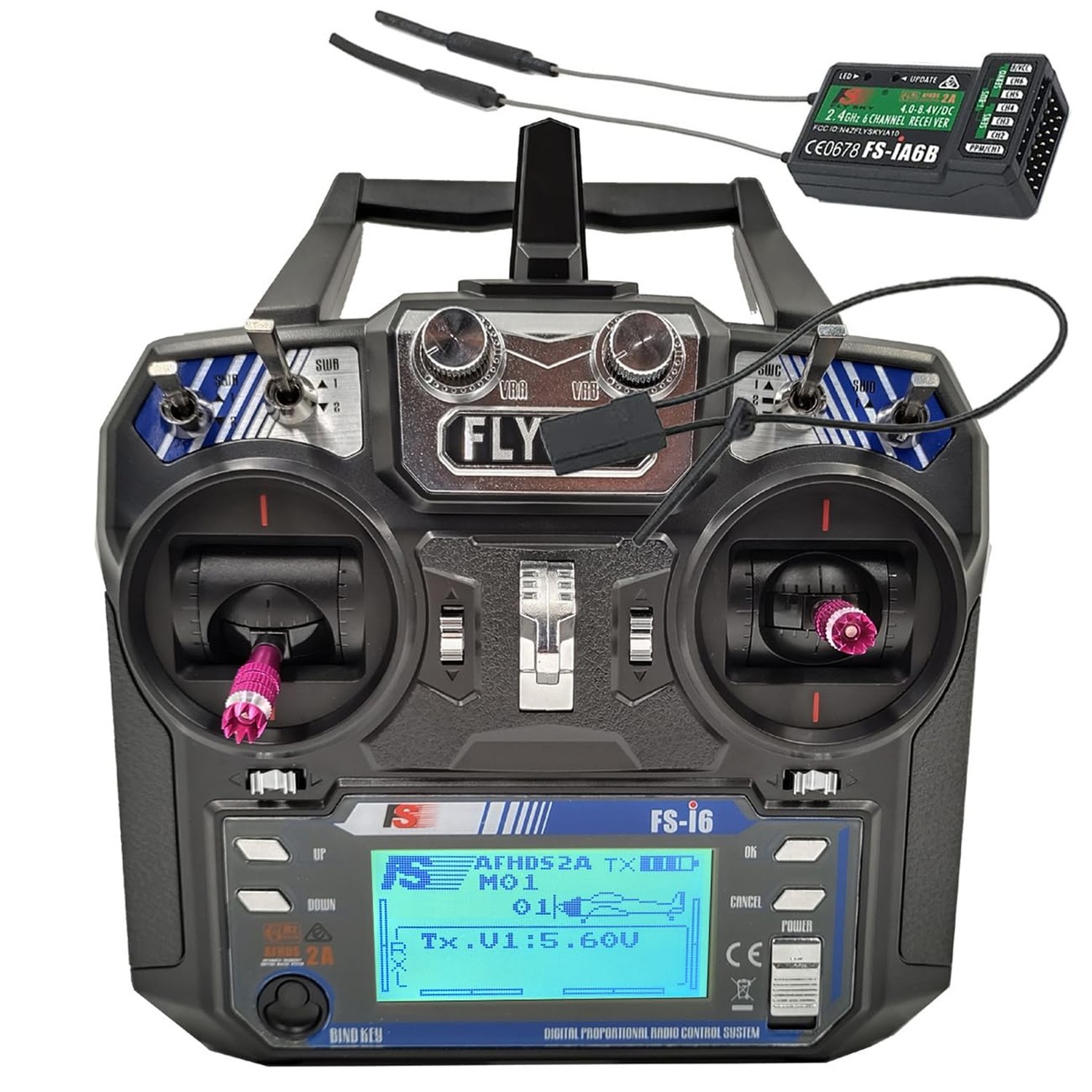 FS-i6 6CH RC Transmitter and Receiver FS-iA6B 2.4GHz Fly AFHDS2A Sky Radio Co...