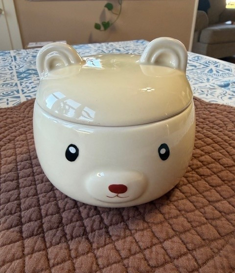 Brand New Ceramic Bear Trinket Jar