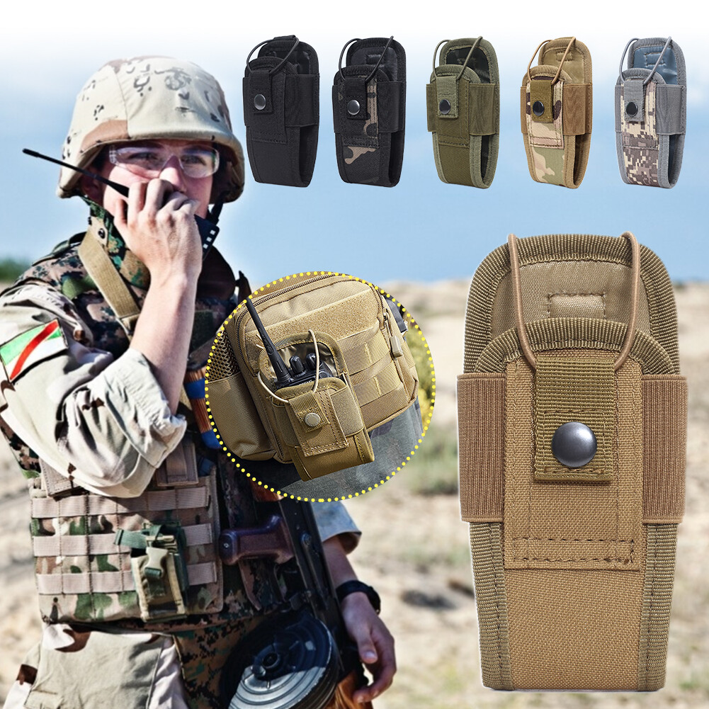 Tactical Radio Walkie Talkie Waist Bag Portable Interphone Holster Carry Pouch