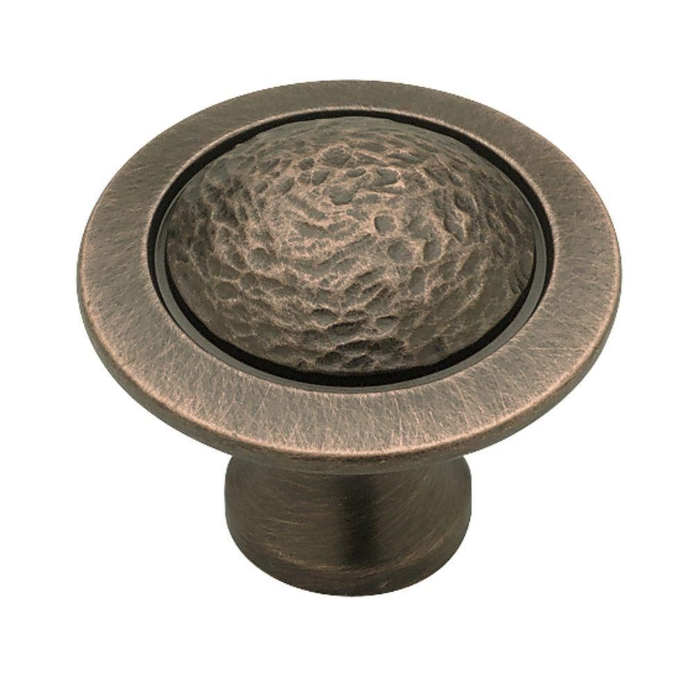 1-1/2" Hammered Rough & Smooth Knob Venetian Bronze