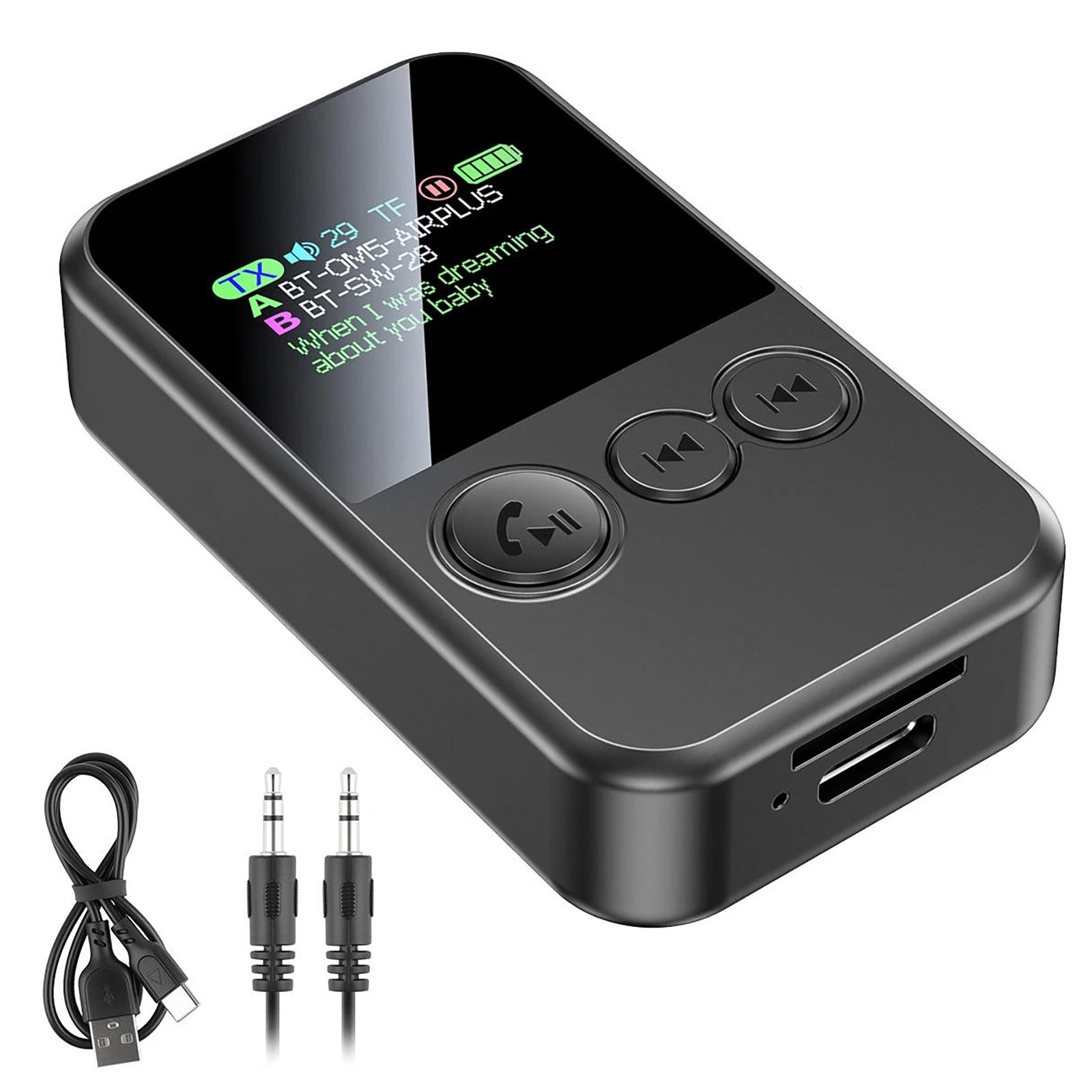 5.4 Version Wireless Bluetooth Audio Adapter with 3.5mm Jack and Included Cables