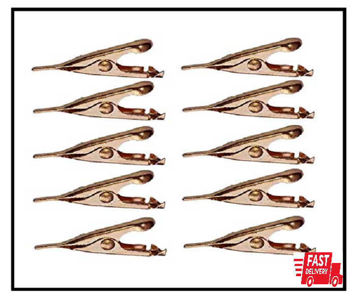 Micro Toothless Alligator Test Clips, Copper Plated with Smooth Microscop