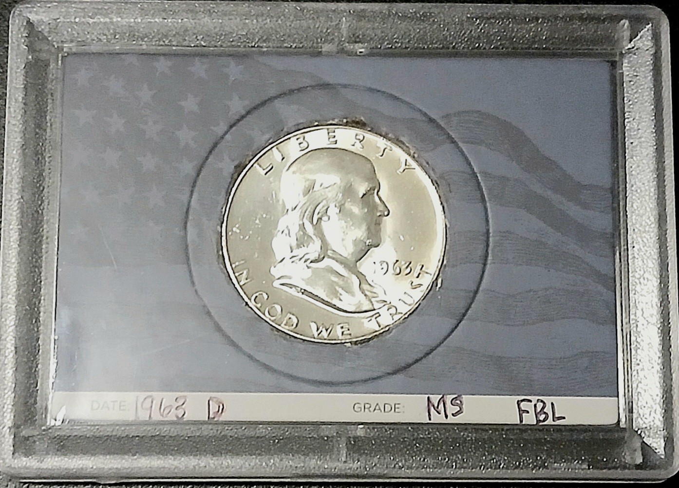Franklin 1963 D Half Dollar MS FBL Uncirculated Silver