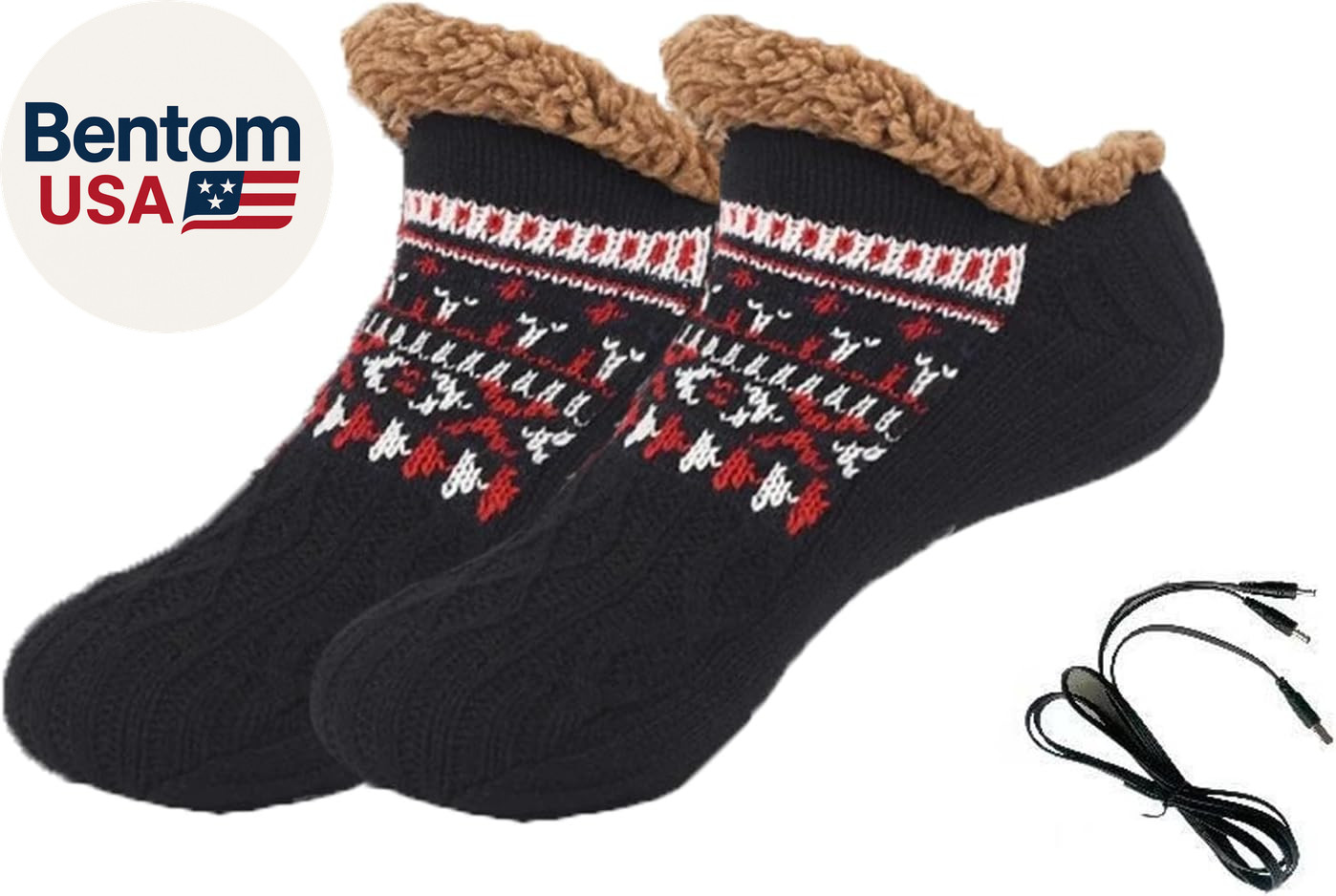 Electric Heated Fleece Socks for Women Teens, Winter Cozy Fleece Lining Foot USB
