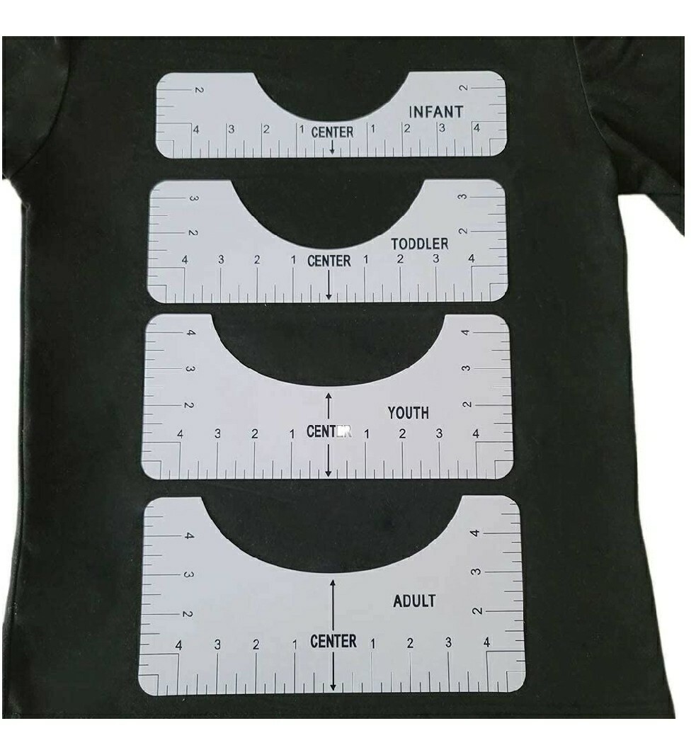 T-Shirt Ruler Guide for Vinyl Alignment-Centering Tool for Heat Press & Cricut
