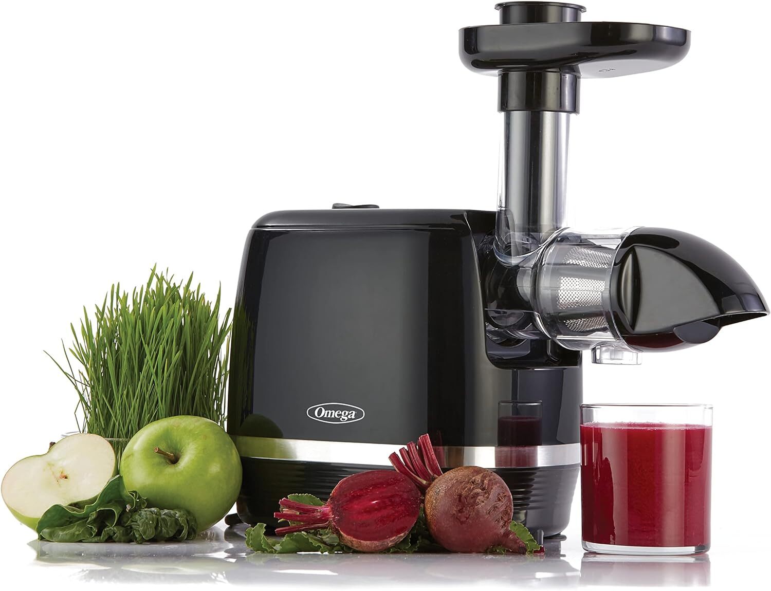 Omega H3000D Cold Press 365 Juicer Slow Masticating Juice Extractor 150W- Black