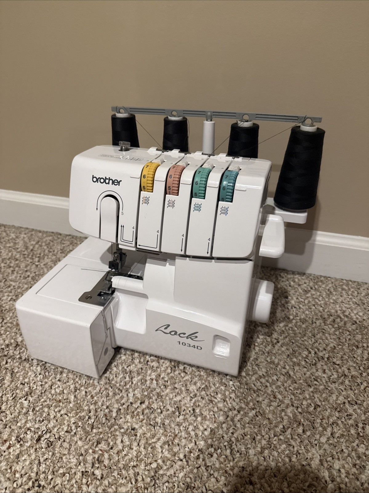 Brother Lock 1034D Differential Serger 3/4 Thread Overlock TESTED - No pedal
