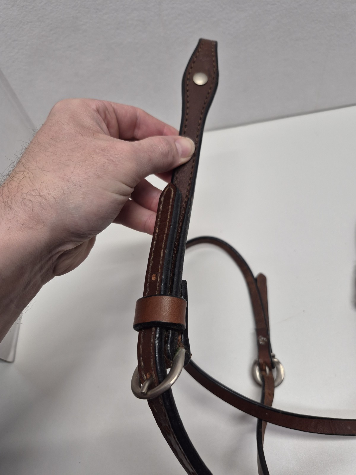Western Heritage Brown Leather Browband Headstall 5/8" width With Tag!